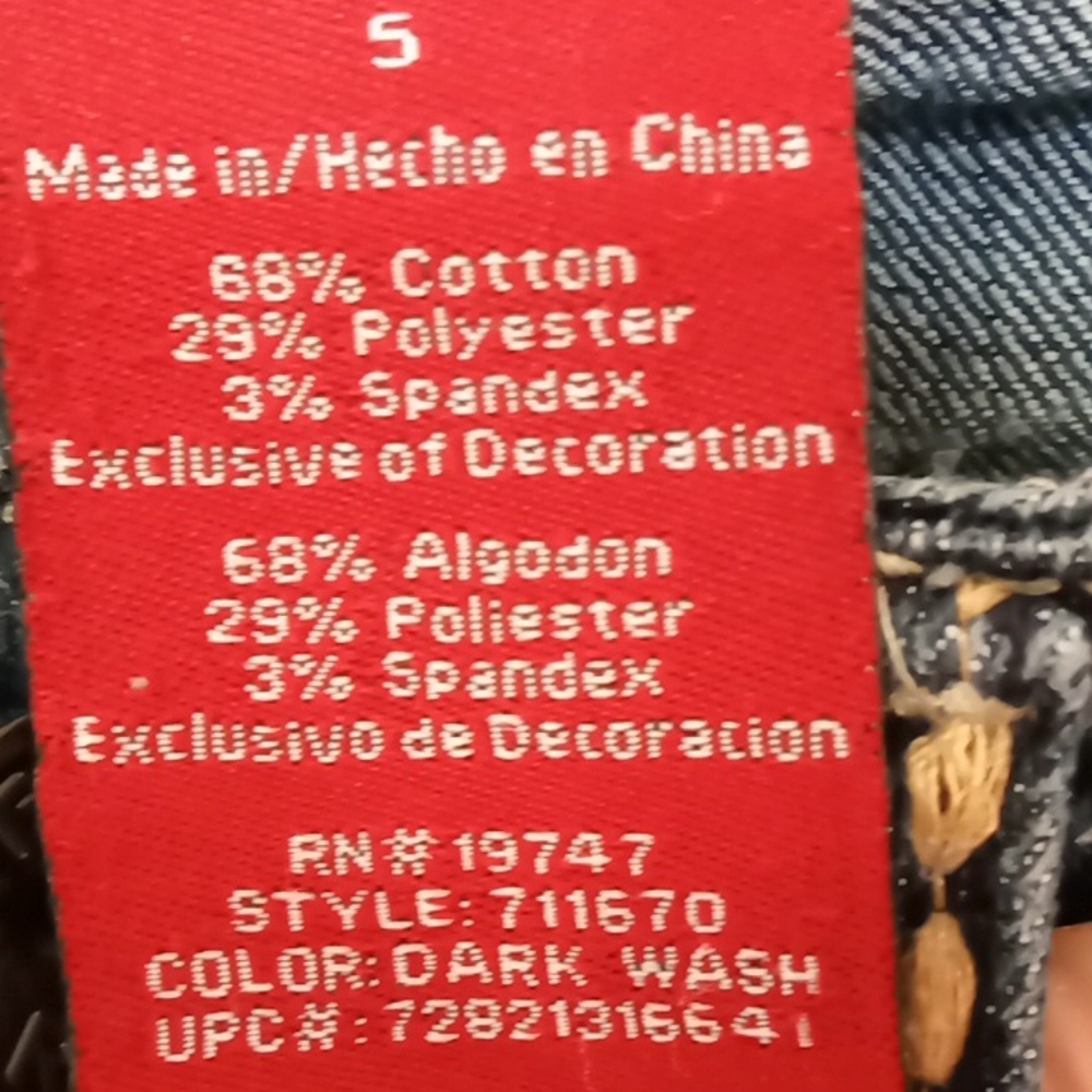 Red Rivet Low Rise Jeans  5 - Picture 3 of 9